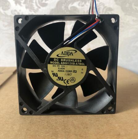 Original ADDA AD0812XB-A7BGL Cooling Fan 12V 0.45A 5.4W 4wires AD0812XB-A7BGL Fans